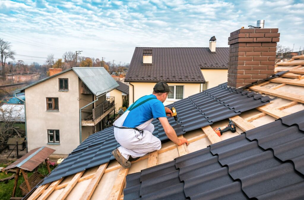 Skilled Kings Roofing & Contracting team fitting stylish and energy-efficient tile roofing in Eagle, ID for residential properties.